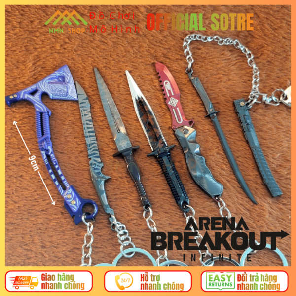 [6 MẪU] Móc khóa mô phỏng trang bị game Arena Breakout 9cm