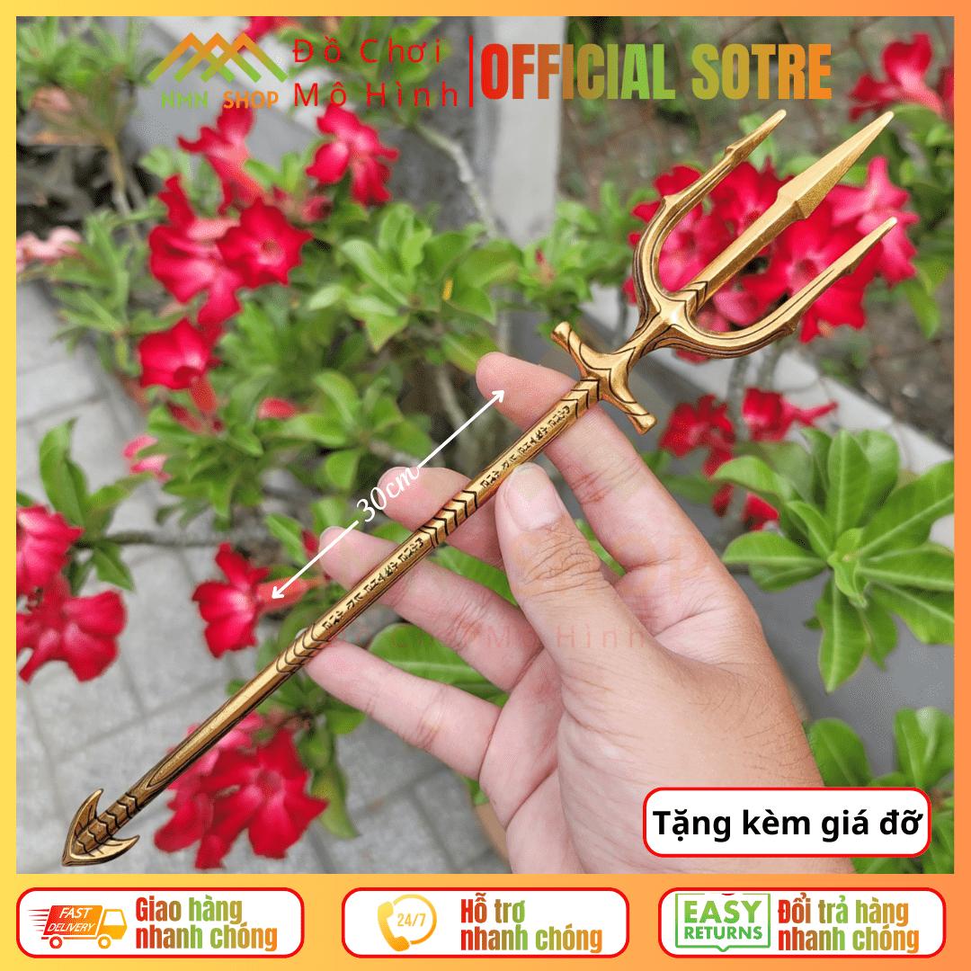 Móc khóa mô phỏng trang bị Đinh Ba của Vua Atlantis (Trident of Neptune) 30cm